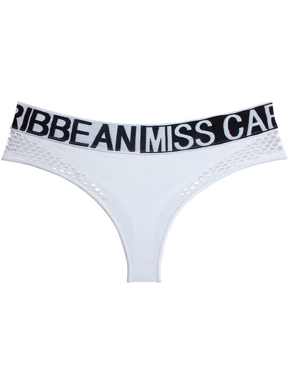 Letter Print Net Underwear