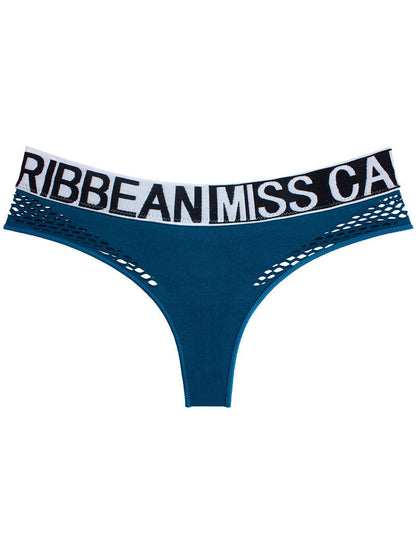 Letter Print Net Underwear