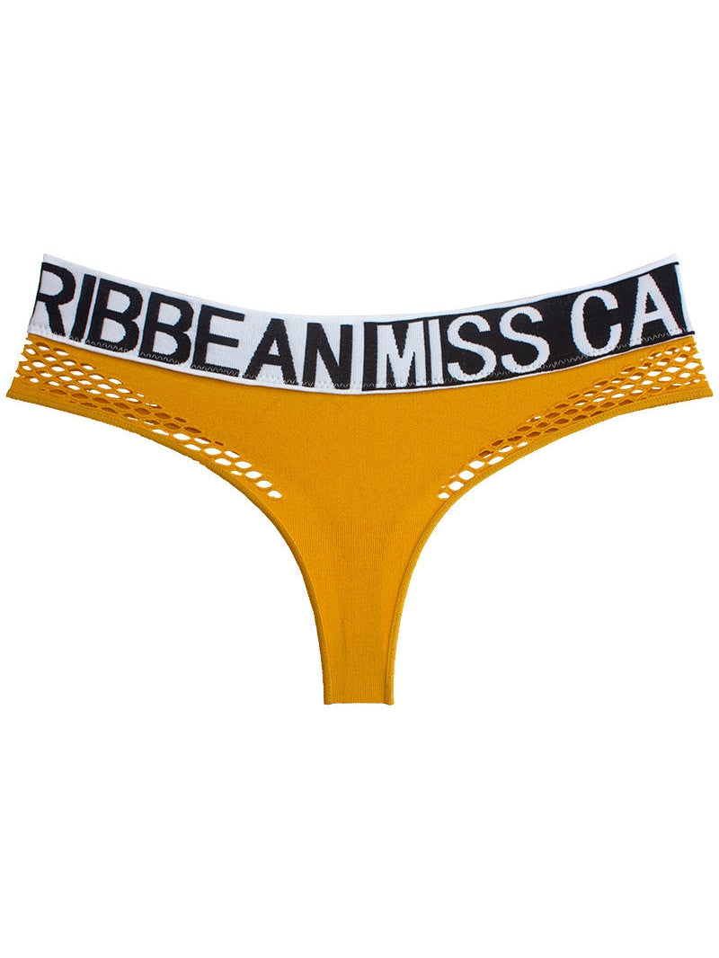 Letter Print Net Underwear