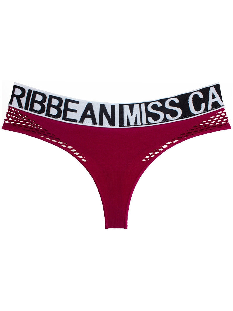 Letter Print Net Underwear