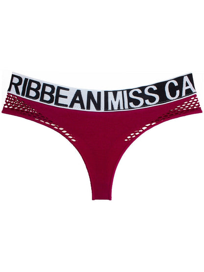 Letter Print Net Underwear