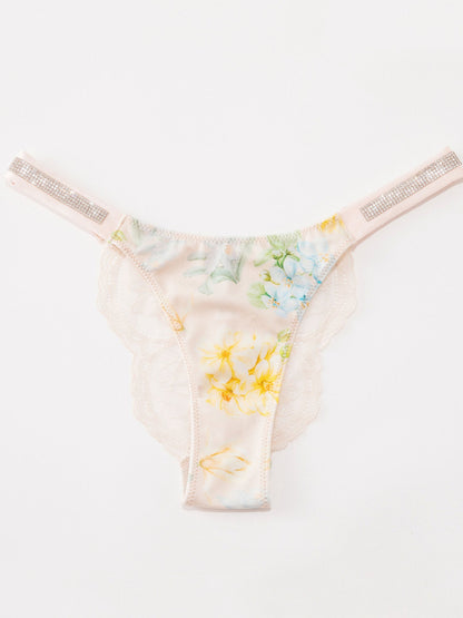 Lace Print Dazling Diamond Panties