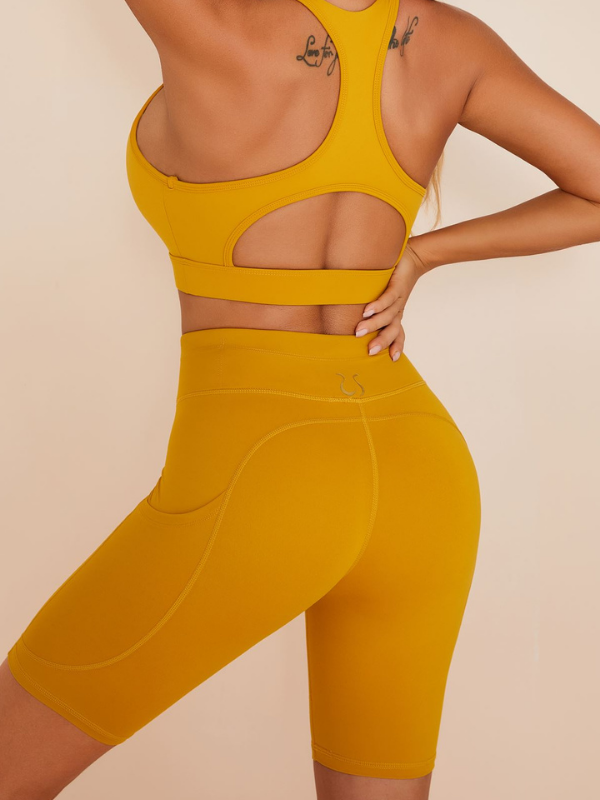 Solid Color Elastic Tight Suits-ZASUWA-Gold-S-ZASUWA COLORFUL HOLIDAY