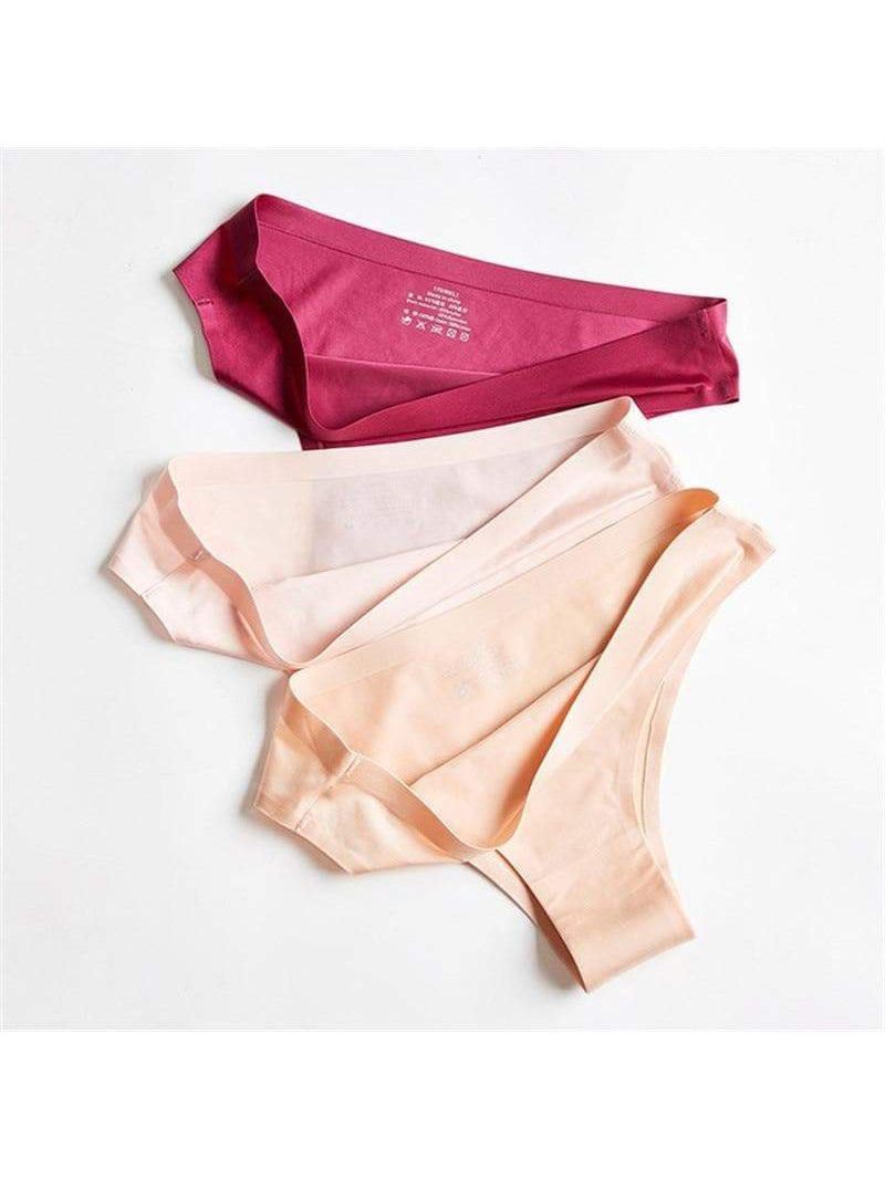 Solid Ice Silk Shorts Thong