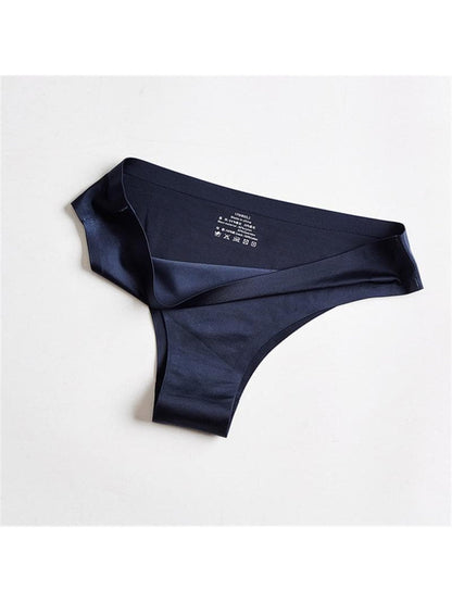 Solid Ice Silk Shorts Thong