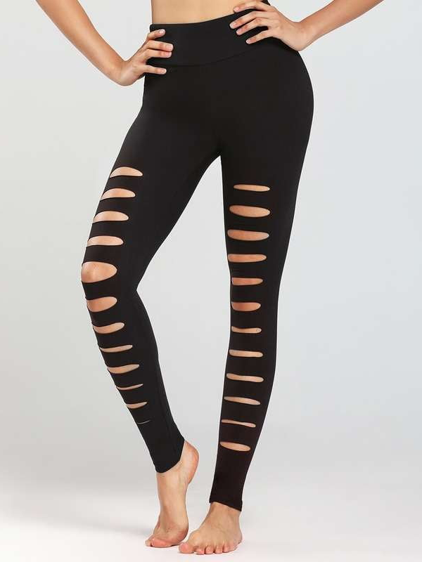 Three-dimensional Cut Hollow Hole Leggings – ZASUWA